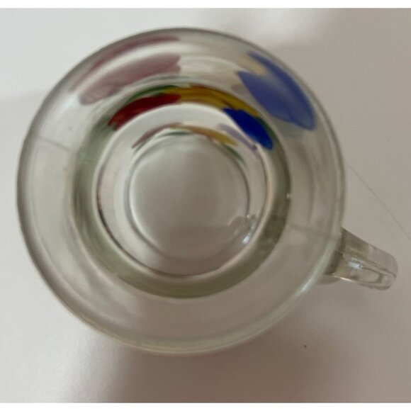 Vtg Hand Painted Glass Creamer Pear/ Plum/ Apple colorful grannycore replacement - Picture 4 of 5